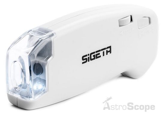 Мікроскоп Sigeta MicroGlass 40x R/T (зі шкалою) кишеньковий 65136 фото